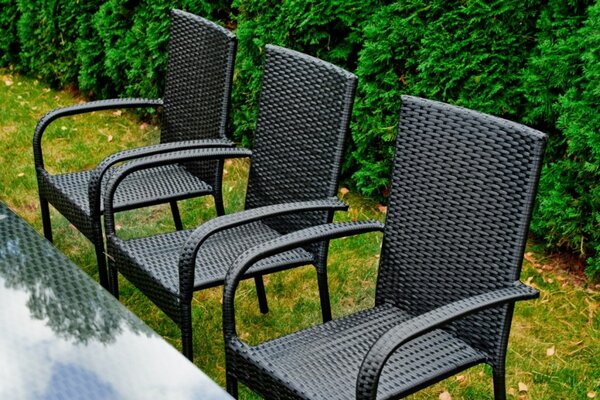 Bello Giardino jedálenský set Sottile čierny