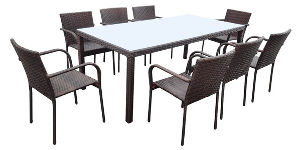 Bello Giardino jedálenský set na terasu Sottile hnedý