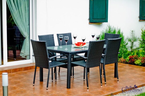 Bello Giardino ratanový set Avvicente čierny