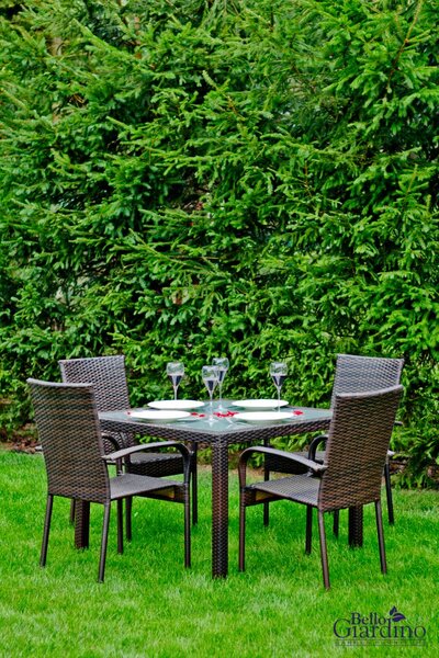 Bello Giardino záhradný jedálenský set Eccellente hnedý