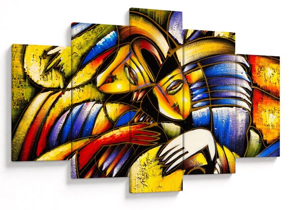 Obraz - Olejomaľba, milenci (150x105 cm)