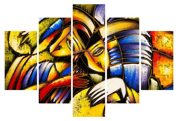 Obraz - Olejomaľba, milenci (150x105 cm)