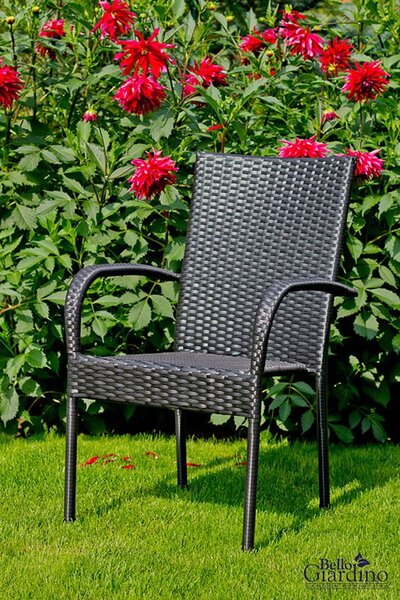 Bello Giardino ratanový set Avvicente čierny