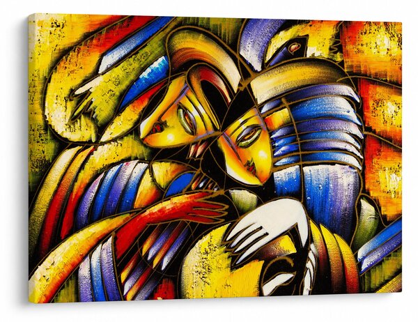 Obraz - Olejomaľba, milenci (70x50 cm)