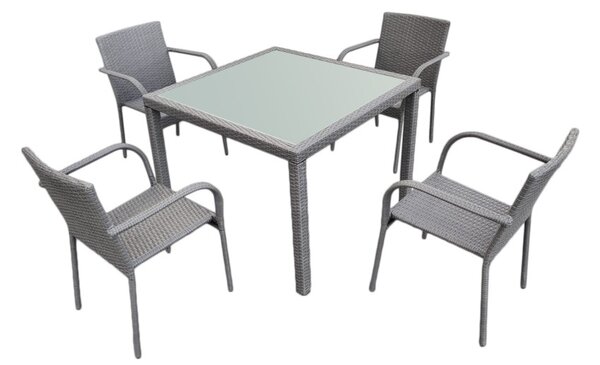 Bello Giardino záhradný jedálenský set Eccellente sivý