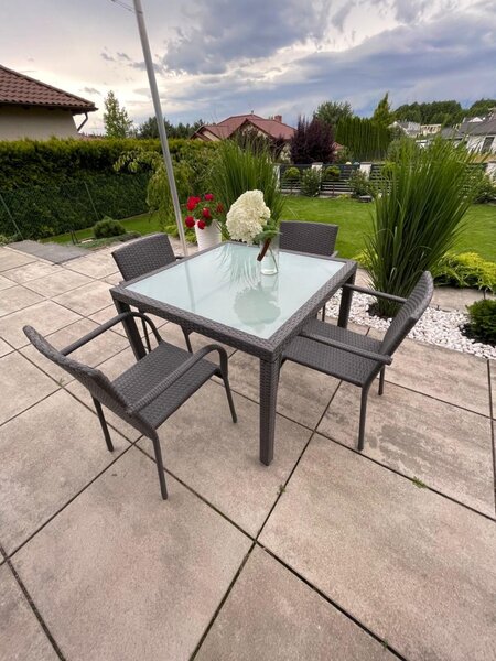 Bello Giardino záhradný jedálenský set Eccellente sivý