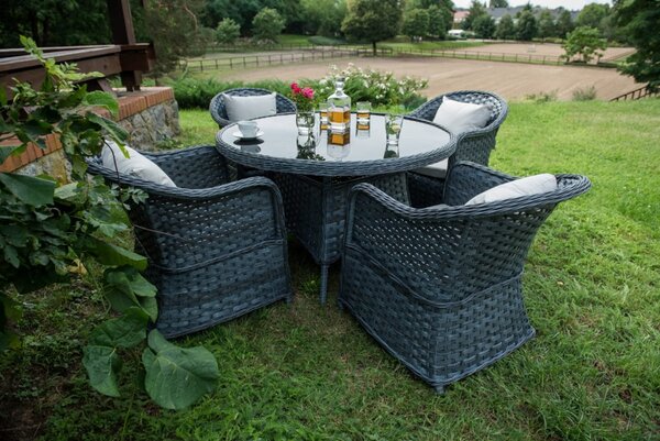 Bello Giardino jedálenský set na terasu Moderno tmavosivý