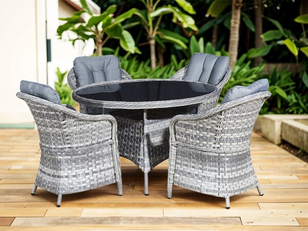 Bello Giardino jedálenský set na terasu Moderno svetlosivý