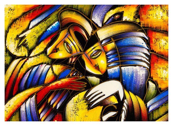 Obraz - Olejomaľba, milenci (70x50 cm)