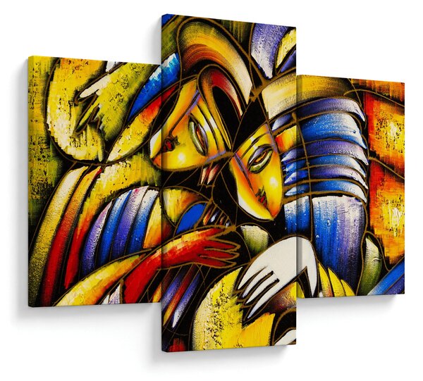 Obraz - Olejomaľba, milenci (90x60 cm)