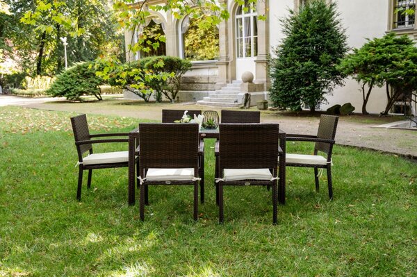 Bello Giardino jedálenská zostava Attento tmavohnedá