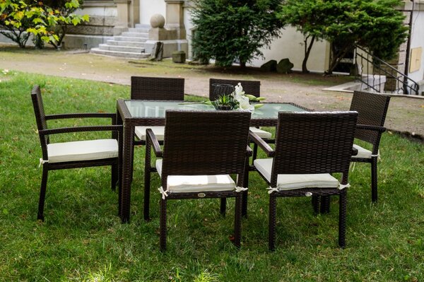 Bello Giardino jedálenská zostava Attento tmavohnedá