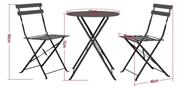 Bello Giardino skladací set na balkón Semplici Mint