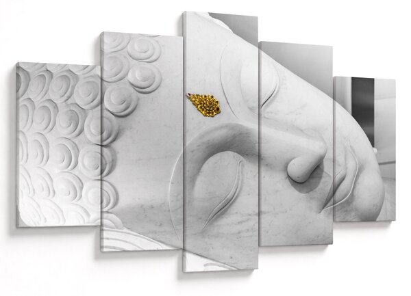Obraz - Biely Budha (150x105 cm)