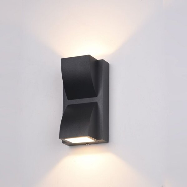 PL-437B ITALUX Edgar moderné exteriérové nástenné svietidlo 6W=120lm LED biele svetlo (3000K) IP54