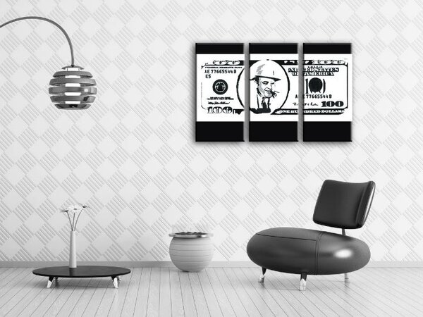 Ručne maľovaný POP Art obraz AL CAPONE 3 dielny ac
