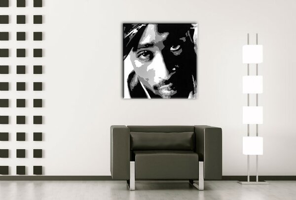 Ručne maľovaný POP Art obraz 2 PAC - 50x50 cm