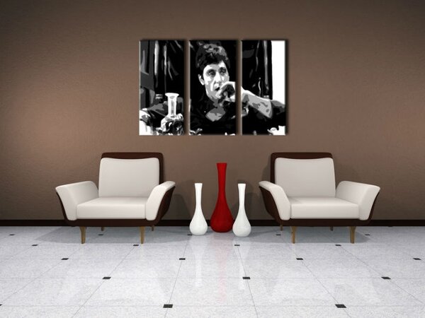 Ručne maľovaný POP Art obraz AL PACINO 3 dielny al22