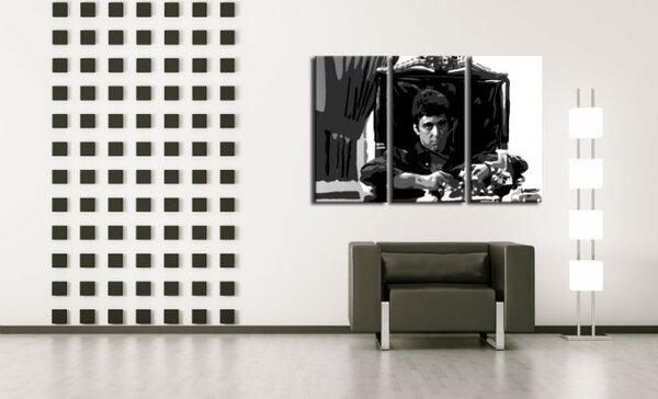 Ručne maľovaný POP Art obraz AL PACINO 3 dielny al18