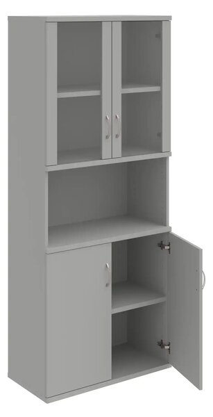 Office Pro skriňa S 5 80 07 sivá 800x400x1920 mm