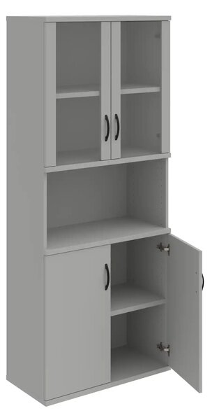 Office Pro skriňa S 5 80 07 sivá 800x400x1920 mm
