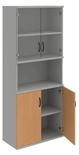 Office Pro skriňa S 5 80 10 dub 800x400x1920 mm