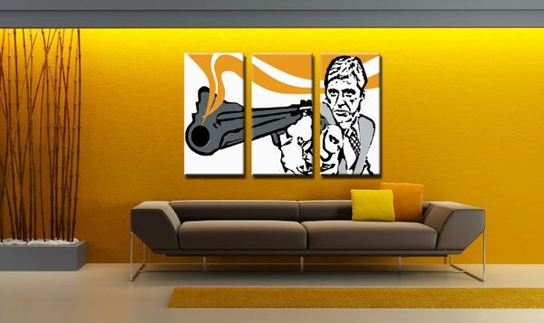 Ručne maľovaný POP Art obraz AL PACINO 3 dielny al7