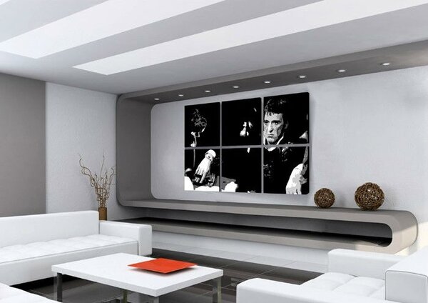 Ručne maľovaný POP Art obraz SCARFACE-AL PACINO 6 dielny al5