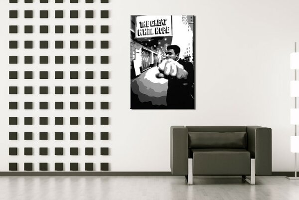 Ručne maľovaný POP Art obraz Muhamad Ali ali1