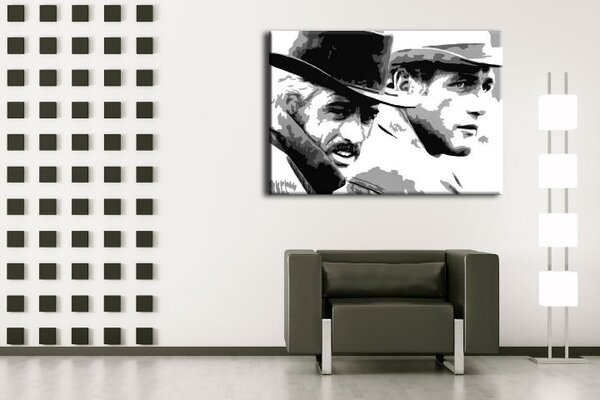 Ručne maľovaný POP Art obraz Butch Cassidy - 80x60 cm
