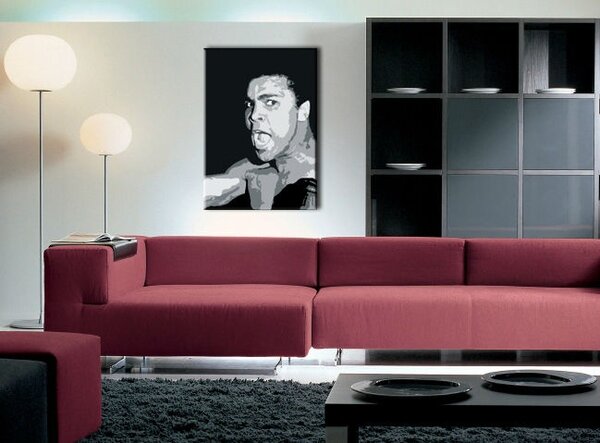 Ručne maľovaný POP Art obraz Muhamad Ali ali