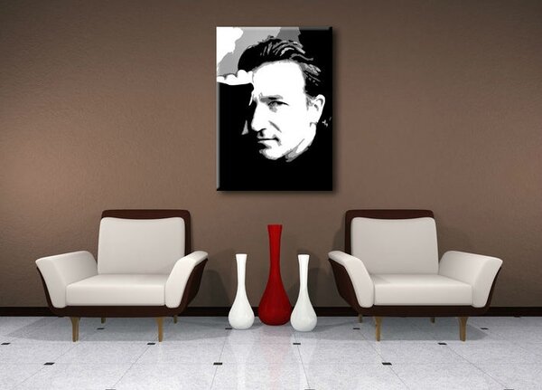 Ručne maľovaný POP Art obraz Bono-U2 bono