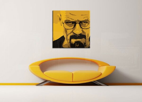 Ručne maľovaný POP Art obraz Breaking Bad 4 dielny brb