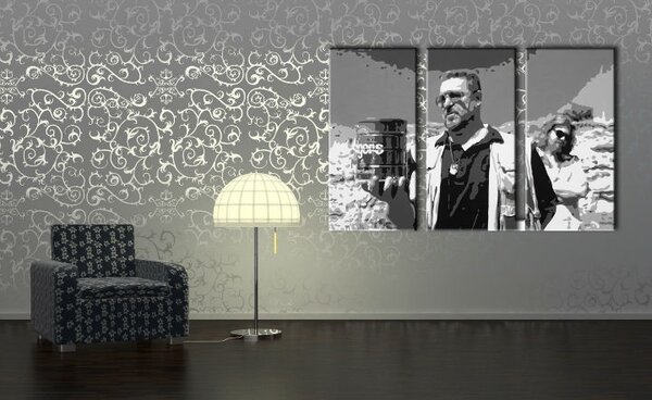 Ručne maľovaný POP Art obraz Big Lebowski 3 dielny bl1