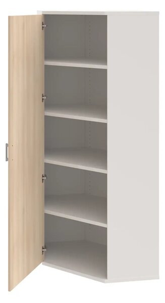 Office Pro rohová skriňa SRV 5 01 L 800x400x1920 mm biela