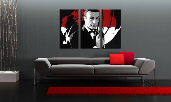 Ručne maľovaný POP Art obraz James Bond 3 dielny bond2