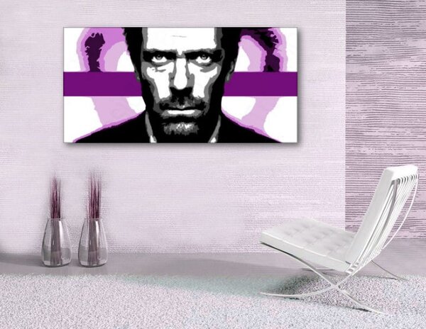 Ručne maľovaný POP Art obraz Dr. HOUSE 1010 dh
