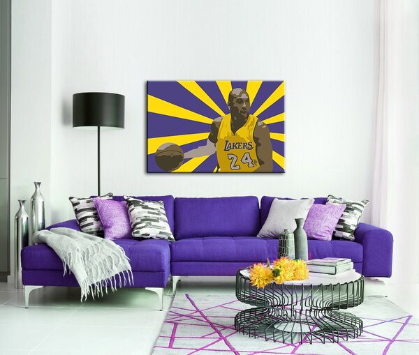 Ručne maľovaný POP Art obraz Koby Bryant 1 dielny bryant