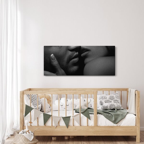 Obraz - Bozk, čiernobiela fotografia (120x50 cm)