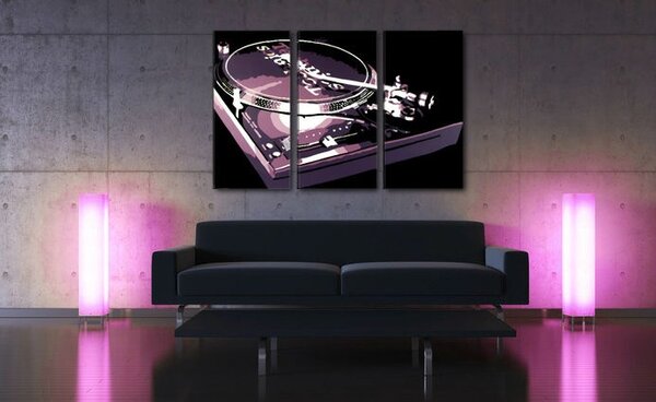 Ručne maľovaný POP Art obraz DJ 3 dielny dj