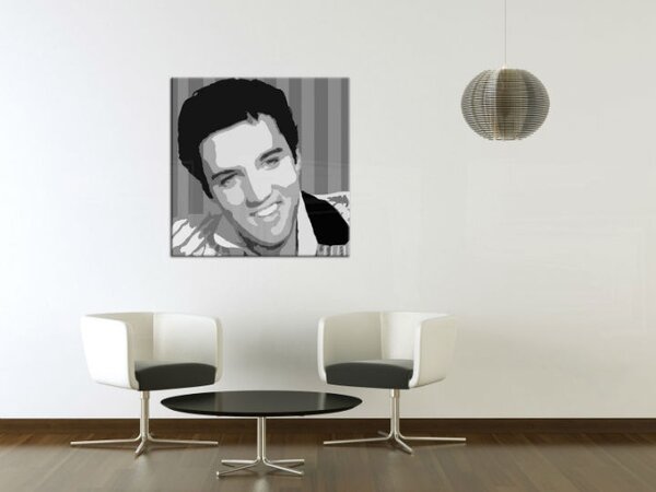 Ručne maľovaný POP Art obraz Elvis Presley - 50x50 cm