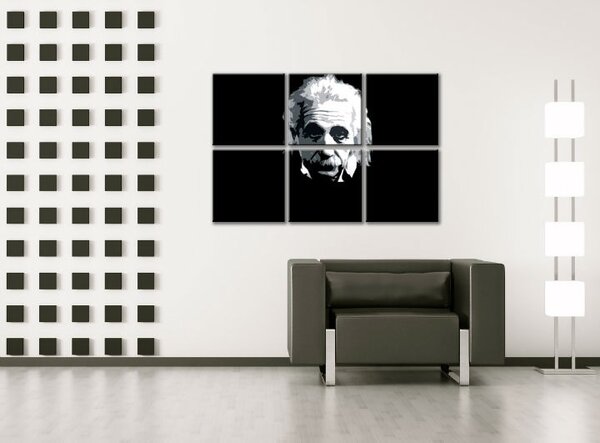 Ručne maľovaný POP Art obraz Einstein - 90x60 cm