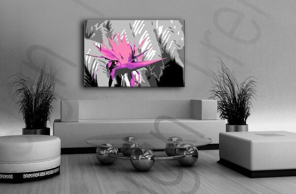 Ručne maľovaný POP Art obraz Flower - 60x40 cm