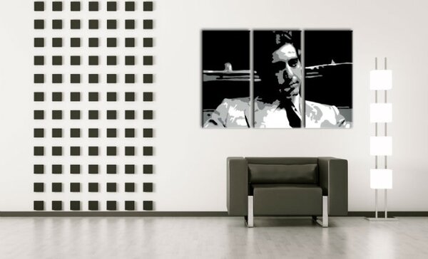 Ručne maľovaný POP Art obraz GODFATHER 3 dielny god6