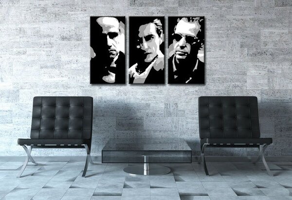 Ručne maľovaný POP Art obraz GODFATHER 3 dielny god2