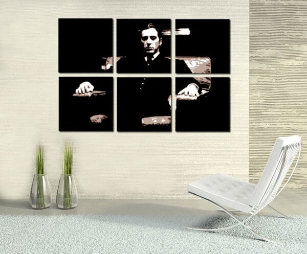 Ručne maľovaný POP Art obraz Godfather 6 dielny god11