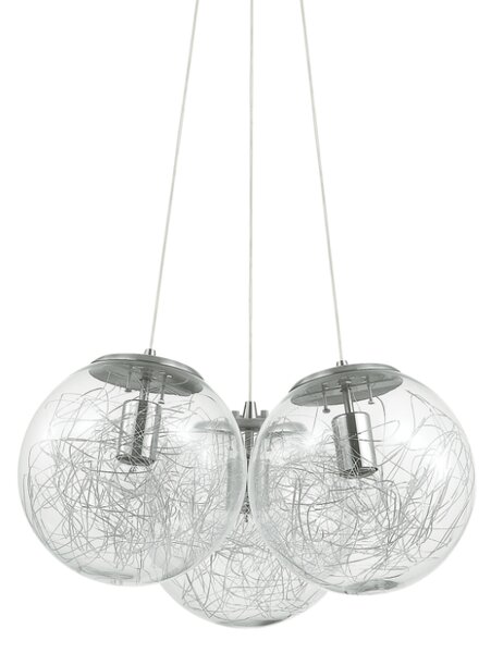 Závesné svietidlo Ideal lux 176031 MAPA SAT SP3 NICKEL 3xE27 60W nikel
