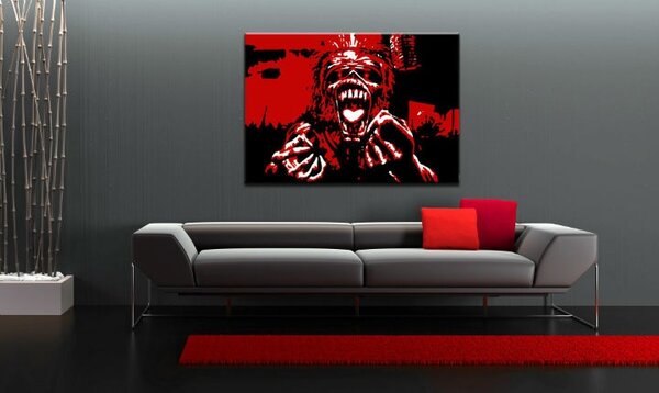 Ručne maľovaný POP Art obraz Iron Maiden im