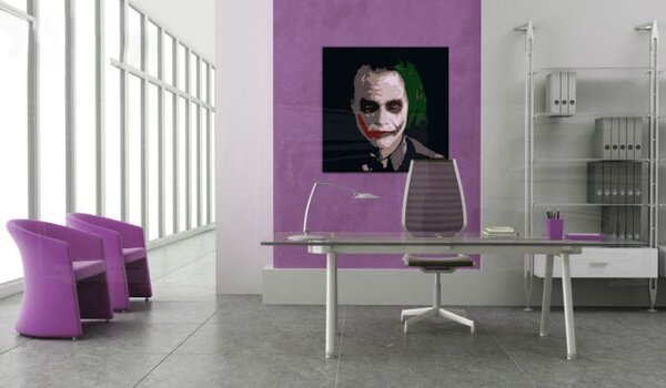 Ručne maľovaný POP Art obraz JOKER - 50x50 cm