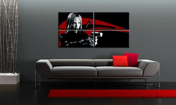 Ručne maľovaný POP Art obraz Kill Bill 4 dielny kb